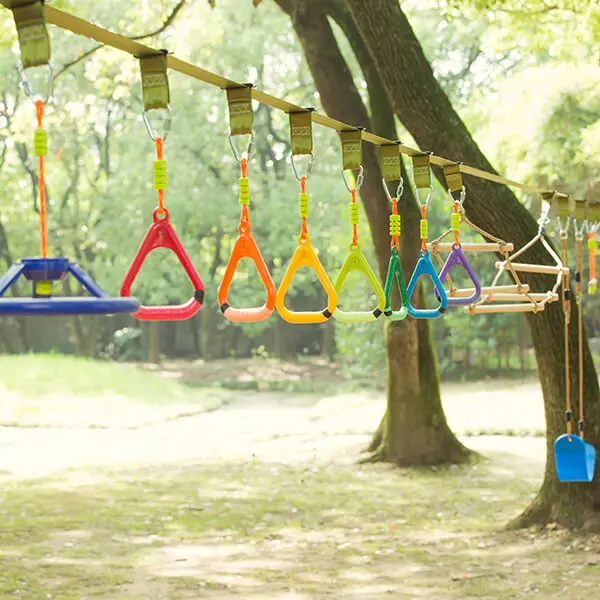 Портативные 50ft Детские ниндзя накладные линии с препятствиями для детей