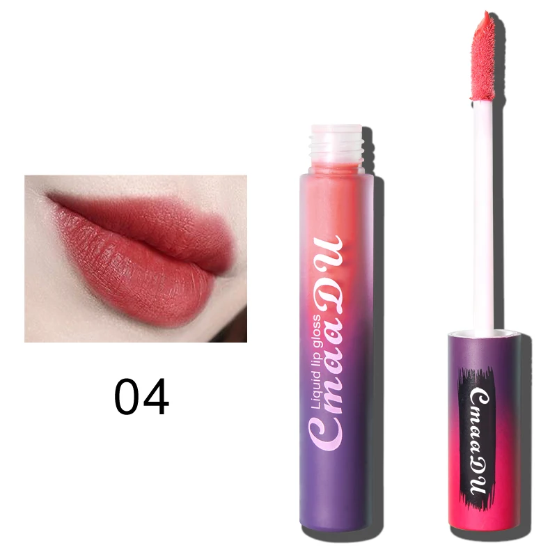 Matte Lip Gloss Lasting High Pigment Cosmetic Natural Lipgloss Wholesale Lipstick Velvet Moisturizing Cosmetic Vendor