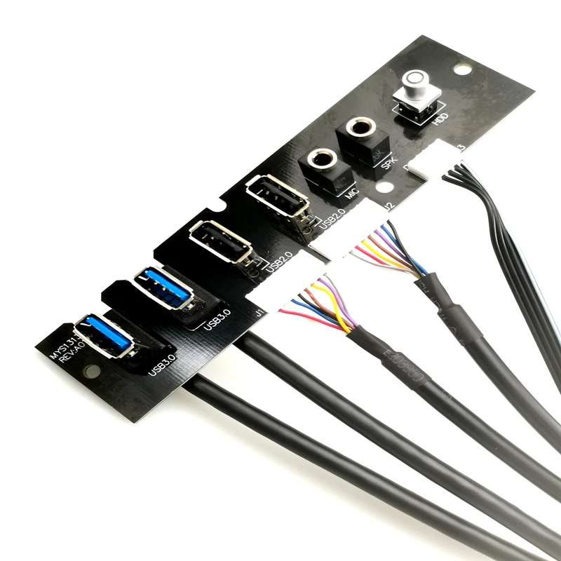 Передняя панель с двумя USB3.0 + двойной USB2.0 HD AUDIO светодиодный SW компьютерный корпус передней панели кабель обновления Модель