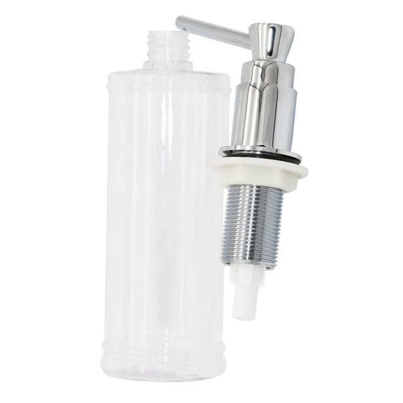 China manufacturer brass glass soap dispenser with pump for kitchen sink set