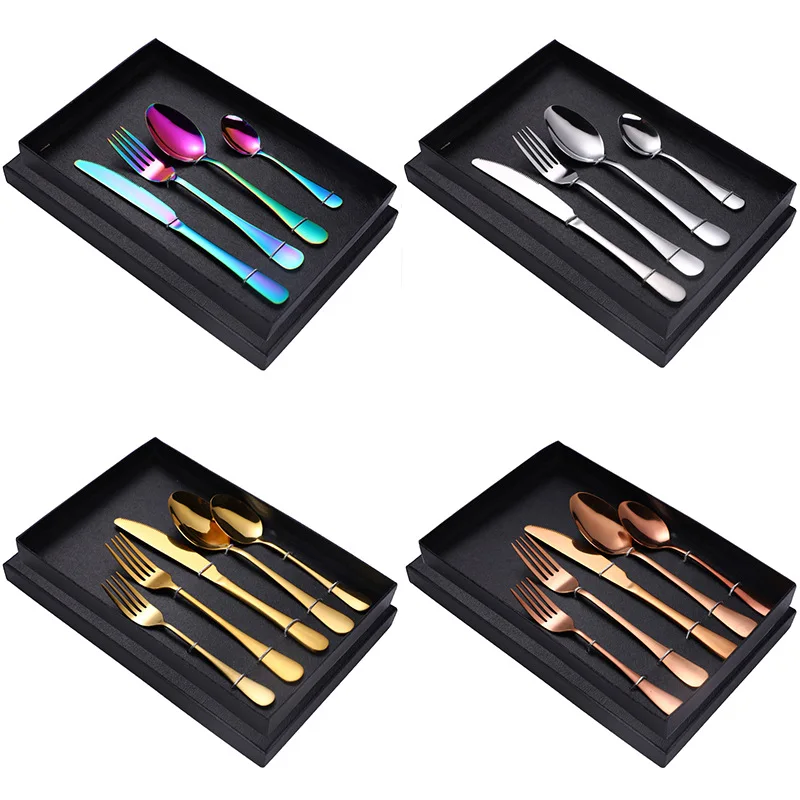 
Amazon Hot Hotel Wedding Gift Box Custom Logo Luxury Knife And Fork Spoon 5 Pieces Food Grade Stainless Steel Cutlery Set  (60746510069)
