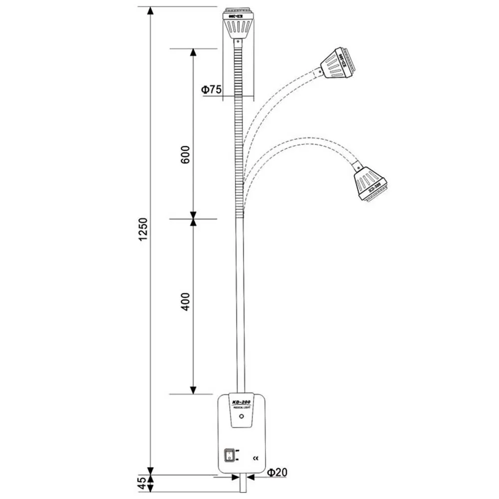 AMAIN OEM/ODM AM-2009W-1 Medical 9W LED Guide Type Brightness which is Adjustable Dental Pet Beauty Examination Light