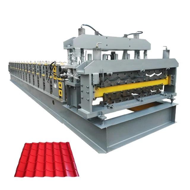 Оптовая продажа автоматическая машина для производства листовой глазурованной плитки двухслойная трапециевидная кровельная пресс-машина