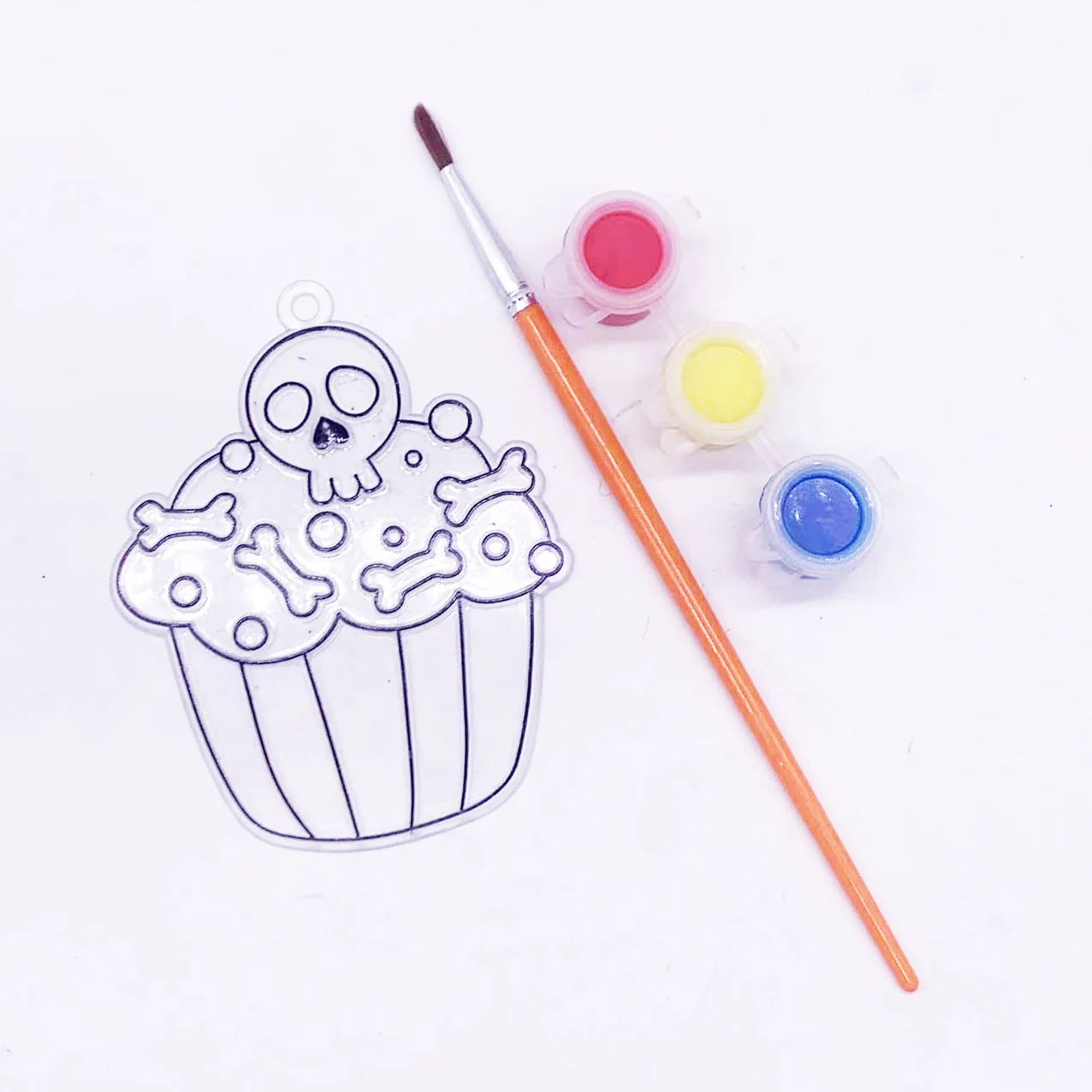 2 мл 3 вида цветов полоски детская акриловая краска цвета нетоксичные на Хэллоуин в стиле «Ловца снов» акриловая краска горшок набор с кистью