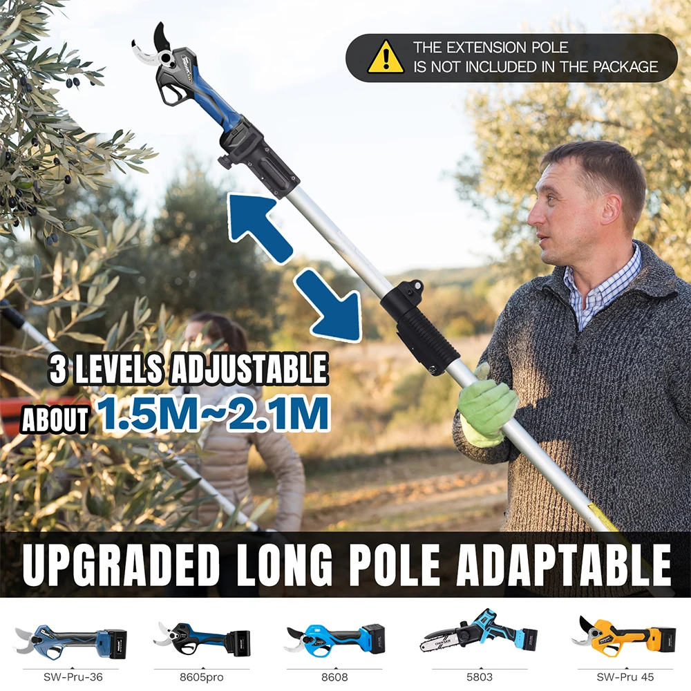 40 MM Cordless Electric Pruner Fruit Tree Branches Cutter Tools Rechargeable Electric Pruning Shears Pruner Cordless Tree Pruner