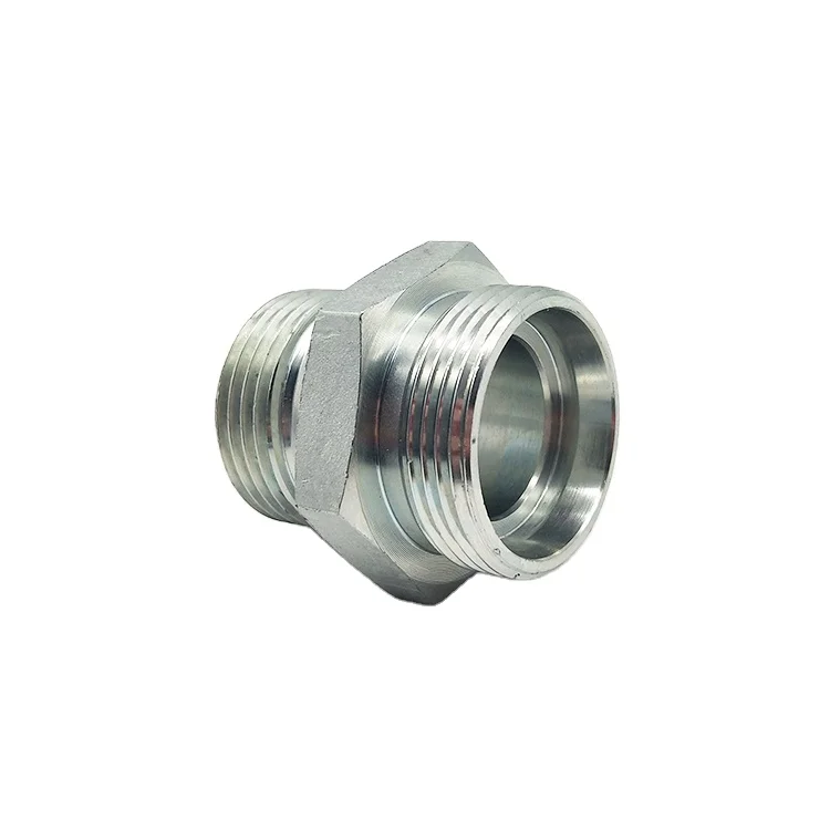 Hot sale Metric Thread O-ring fittings carbon steel hydraulic joint male Face Seal adapter pipe fittings