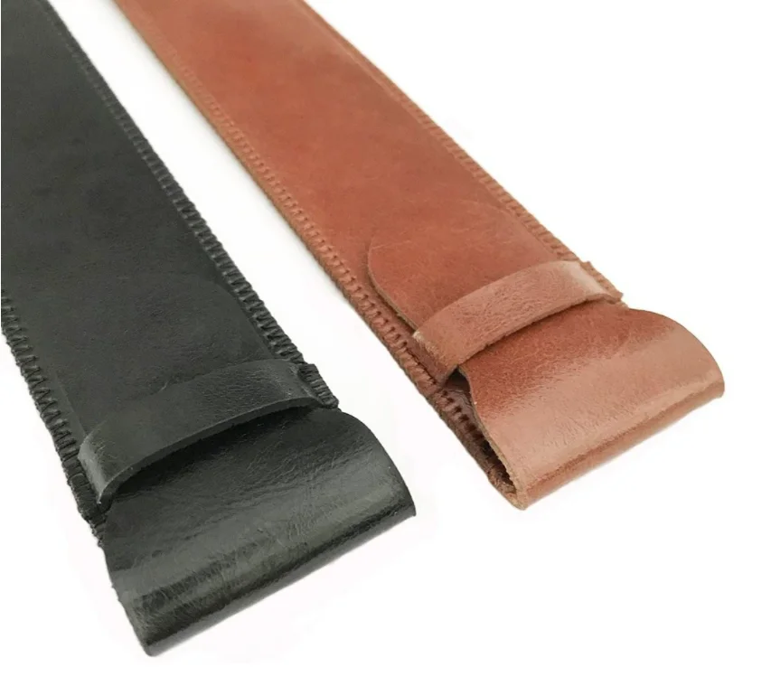 classical style luxury leather pen pouch  small leather pouches for pen gifts pen cover