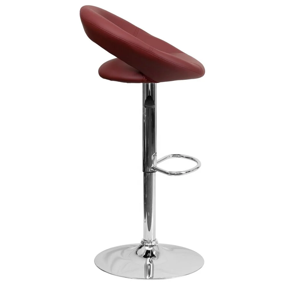 bar stool adjustable height swivel Leather Accent Chair with footrest