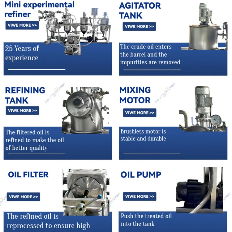 Mini Edible Oil Refining Machine Cooking Oil Refining Mill/Mini Crude Oil Refinery Equipment