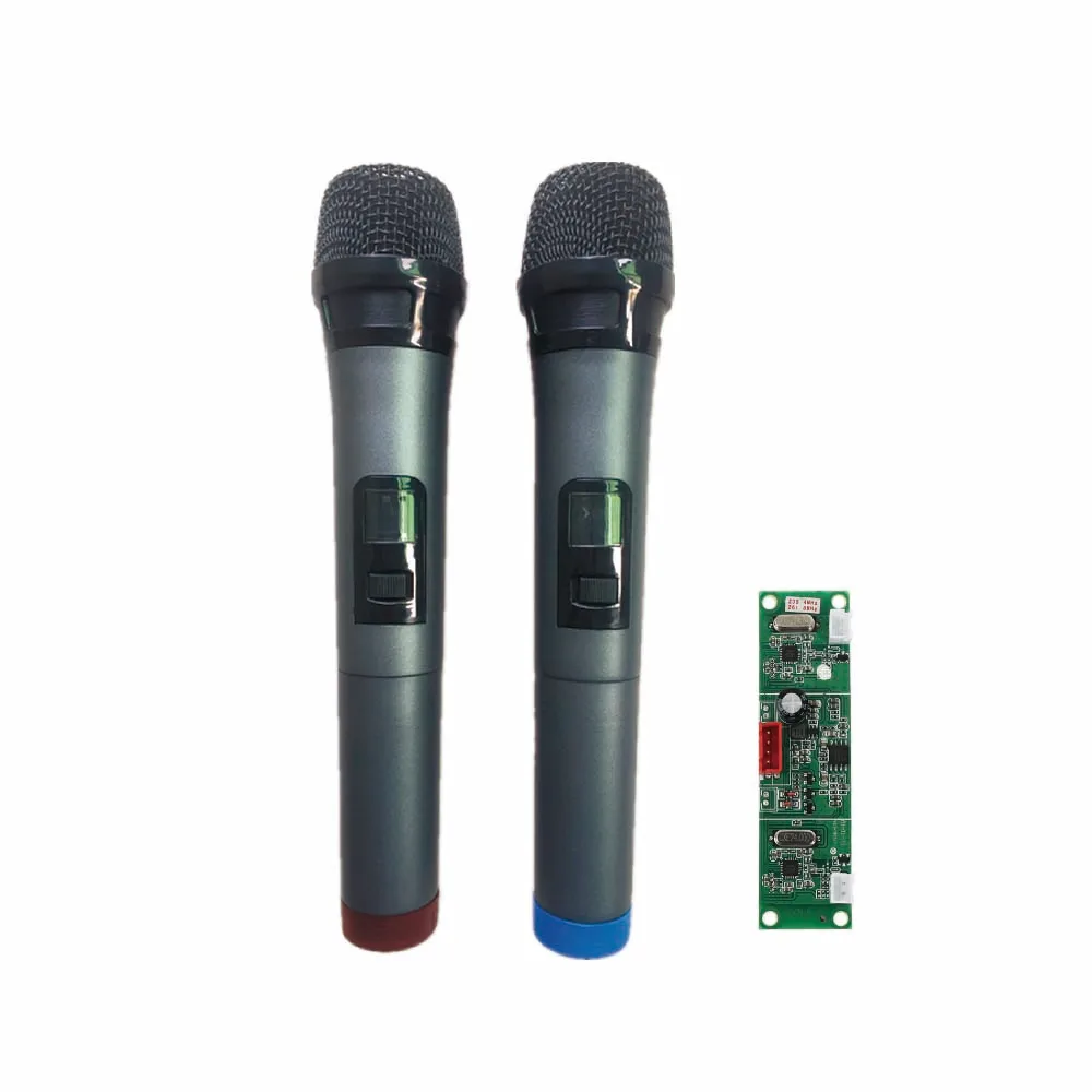 dynamic handheld kit uhf diversity fm transmitter module karaoke mic wireless microphone with receiver pcb for speaker