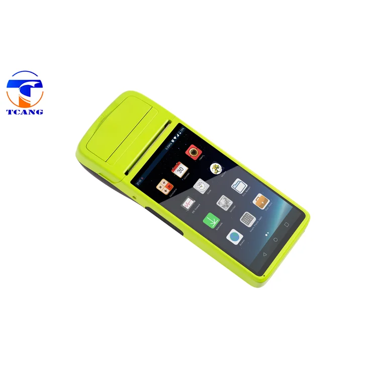 3G 4G WIFI NFC 5.5 inch supermarket mobile handheld cash register Android POS system terminal thermal paper pos slitting machine
