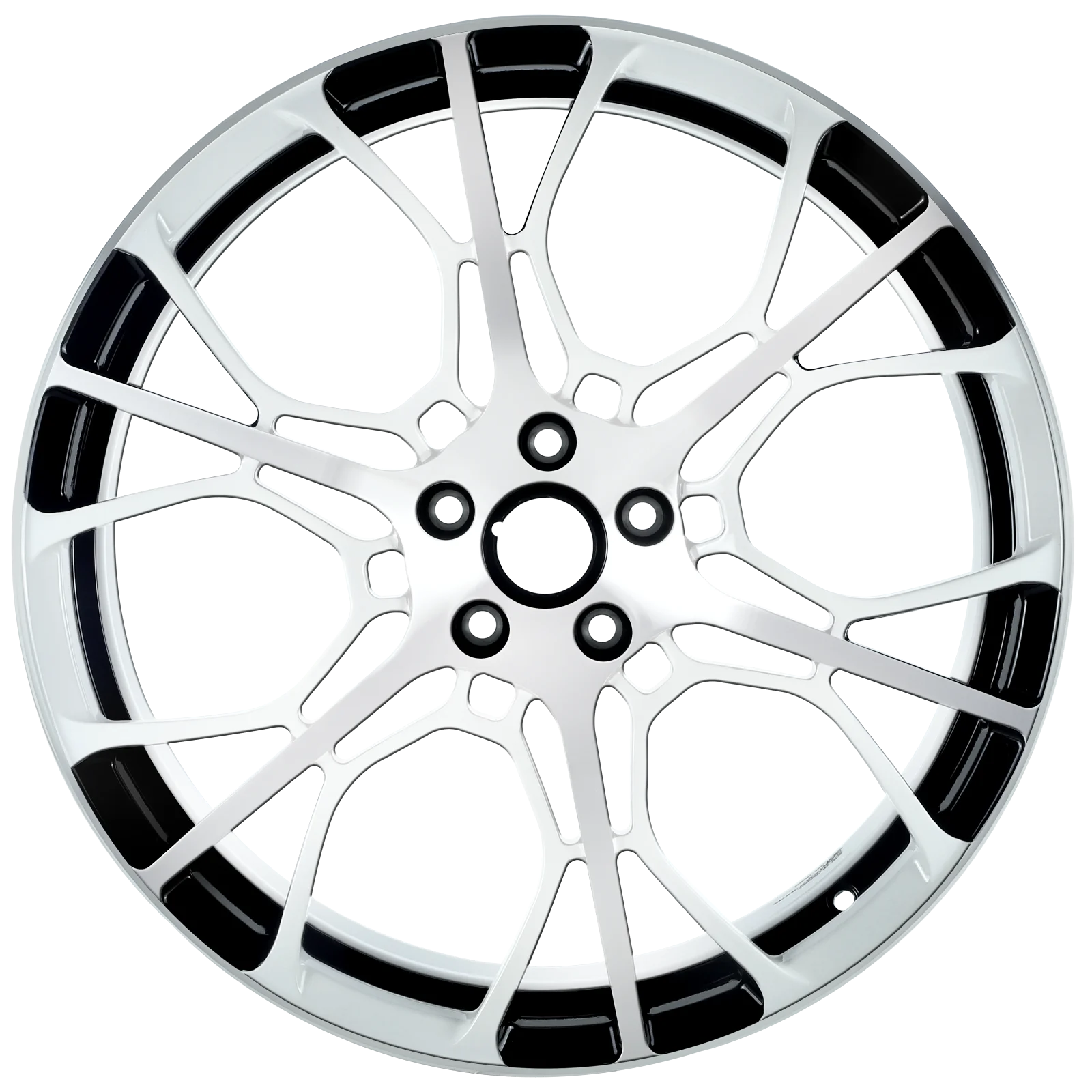 Forged Alloy Aluminum passenger car wheel black and white color 20inch 5*130
