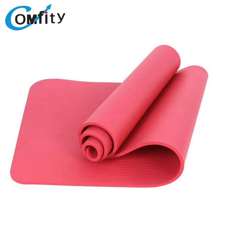 Eco-Friendly 10mm Thick Non-Slip Yoga and Pilates Mat Waterproof Custom Logo Printing Made of Nature Rubber and NBR
