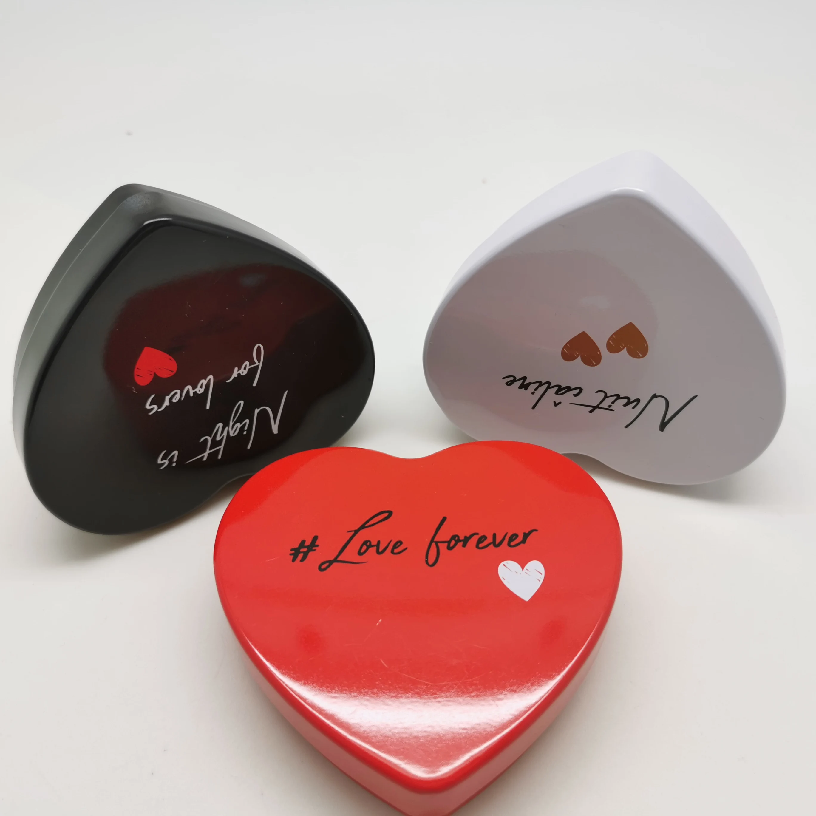 Rectangle Gift Box Christmas Heart Shape Tinplate Box Metal Tin Can Manufacturer