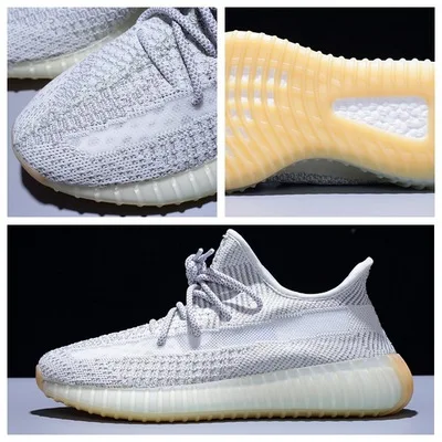 2021 фирменный логотип на заказ оригинальная Светоотражающая обувь Yeezy 350 V2 Черная мужская женская вязаная спортивная для