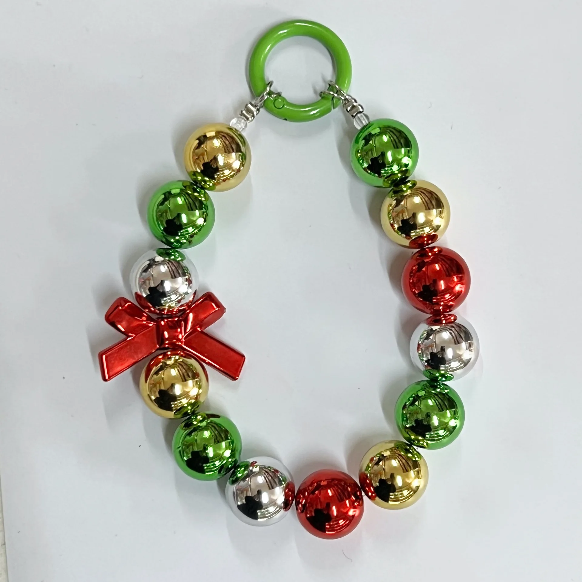 14mm Colorful Plastic CCB Smooth DIY Loose Beads Christmas Decorative Accessories