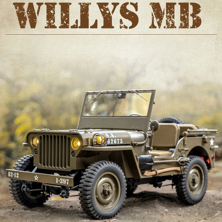 FMS ROCHOBBY 1/6 1941 MB Scaler Willys Jeep All Terrain Chassis 2.4G 4WD 4X4 Remote Control RC Off Road Crawler
