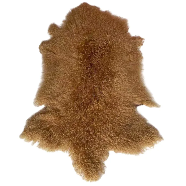 Genuine Mongolian Sheepskin Curly Wool Throwing Blanket
