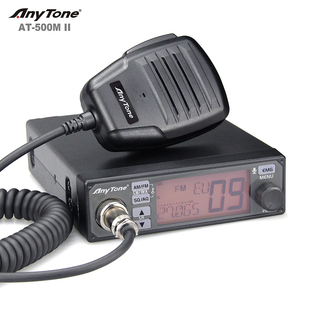 2024 New Product CB Radio Anytone AT-500 MII CB radio Vehicle Mouted AM FAM CB RADIO 12V 24V 26.965-27.405 MHZ
