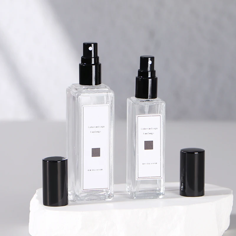 5ml Wholesale Luxury square Glass Perfume Atomizer Bottle Portable Mini Refillable with Spray Lid