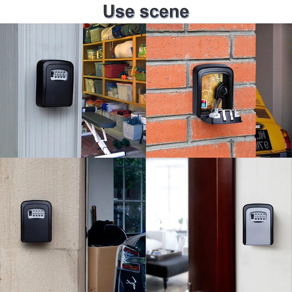 Asack G4 portable digital combination lock safe storage key box push wallor wall waterproof stainless serrures