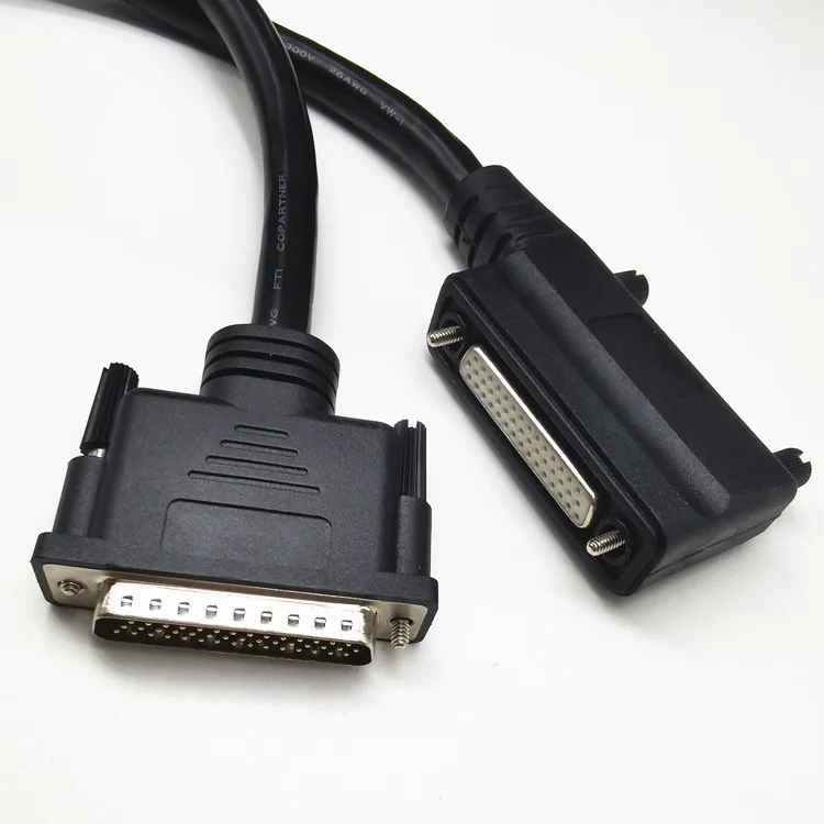 Custom 2464 26AWG*44C D-SUB44 Computer Wires HDB44 CNC Programmer Data Cable Angled DB44 Male to Female Cable