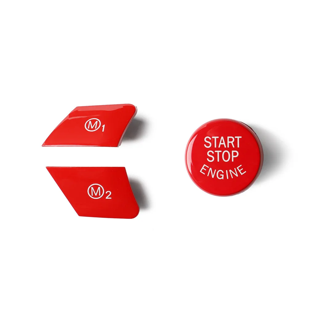 Car Steering Wheel M alphabet Mode & START Stop Engine Button Fit For BMW 3 Series E60 E70 E90 E92 E93 M3 2007-2013 replacement