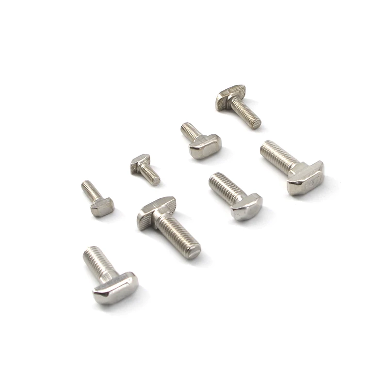 Китайский поставщик OEM OB M10 * 25 Drop-in t bolt t stud стальные никелированные T болты винты для промышленного алюминиевого профиля #5520
