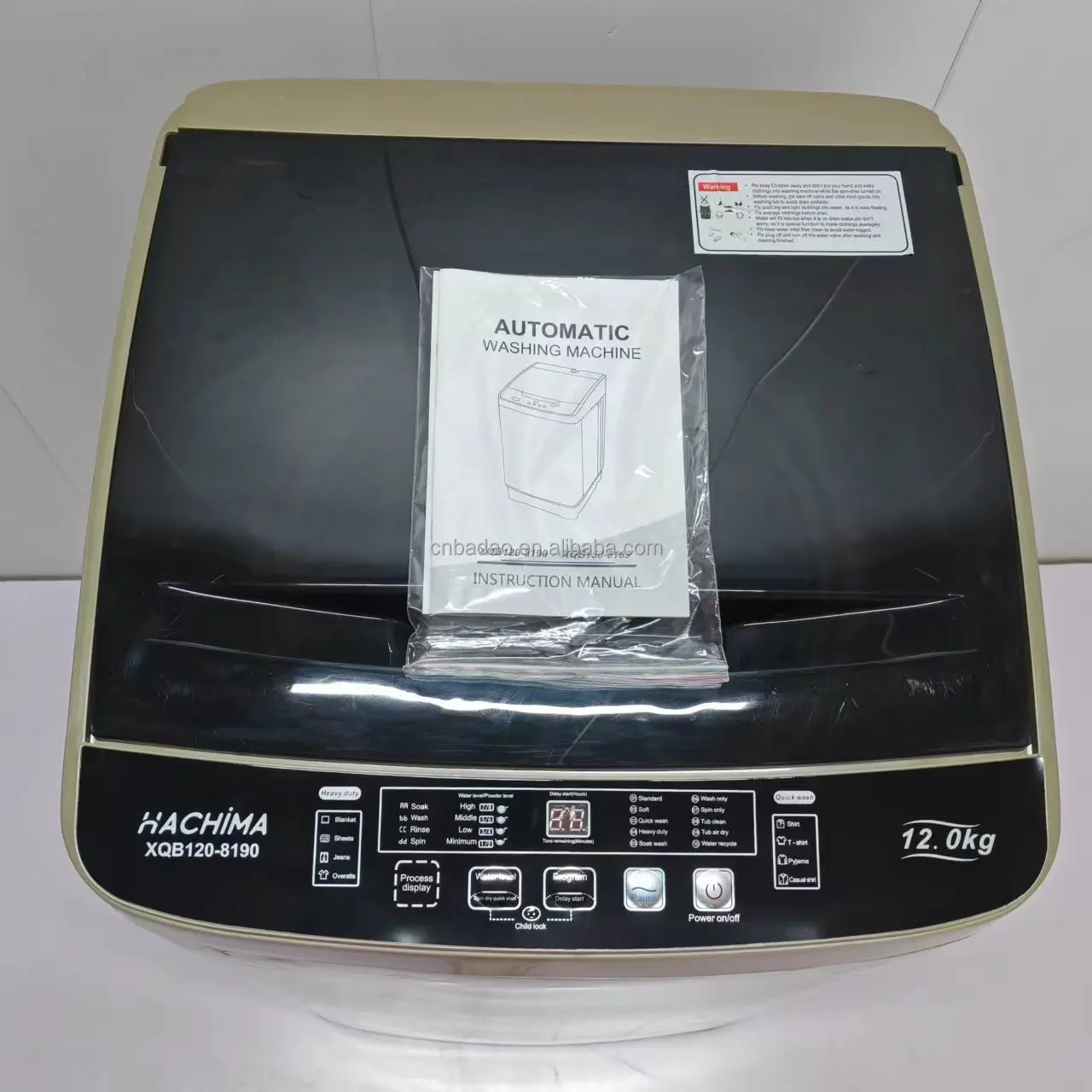 Hot automatic washing machine English 12kg wave wheel elution machine top loading washing machine