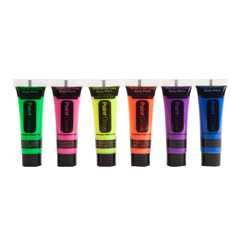 Super bright color 10ml UV face neon body paint cream temporary water based uv hair dye