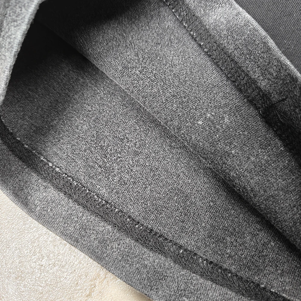 Yingling 250g vintage boxy t shirt stone washed t-shirts Drop Shoulder Distressed Cropped Tshirts sun fade t shirt