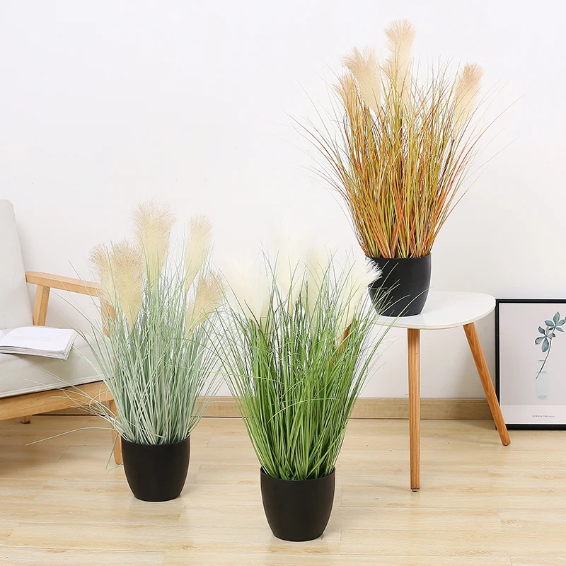 JIAHUI Hot sale artificial grass bonsai grass plant reed grass low price wholesale high quality