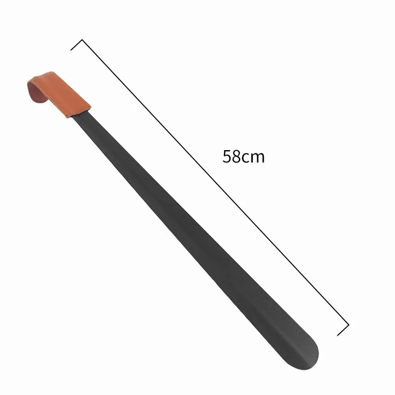 Long Metal Stainless Steel Shoe Helper Lazy Shoe Lifter  Quick Lifts Inserts Shoe Horn Metal Shoehorn With Leather