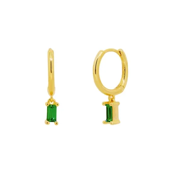 Accessories Jewelry Luxury Turkish Jewelry Designer Earrings Popular Brands Green Gemstone Earrings Hoop
