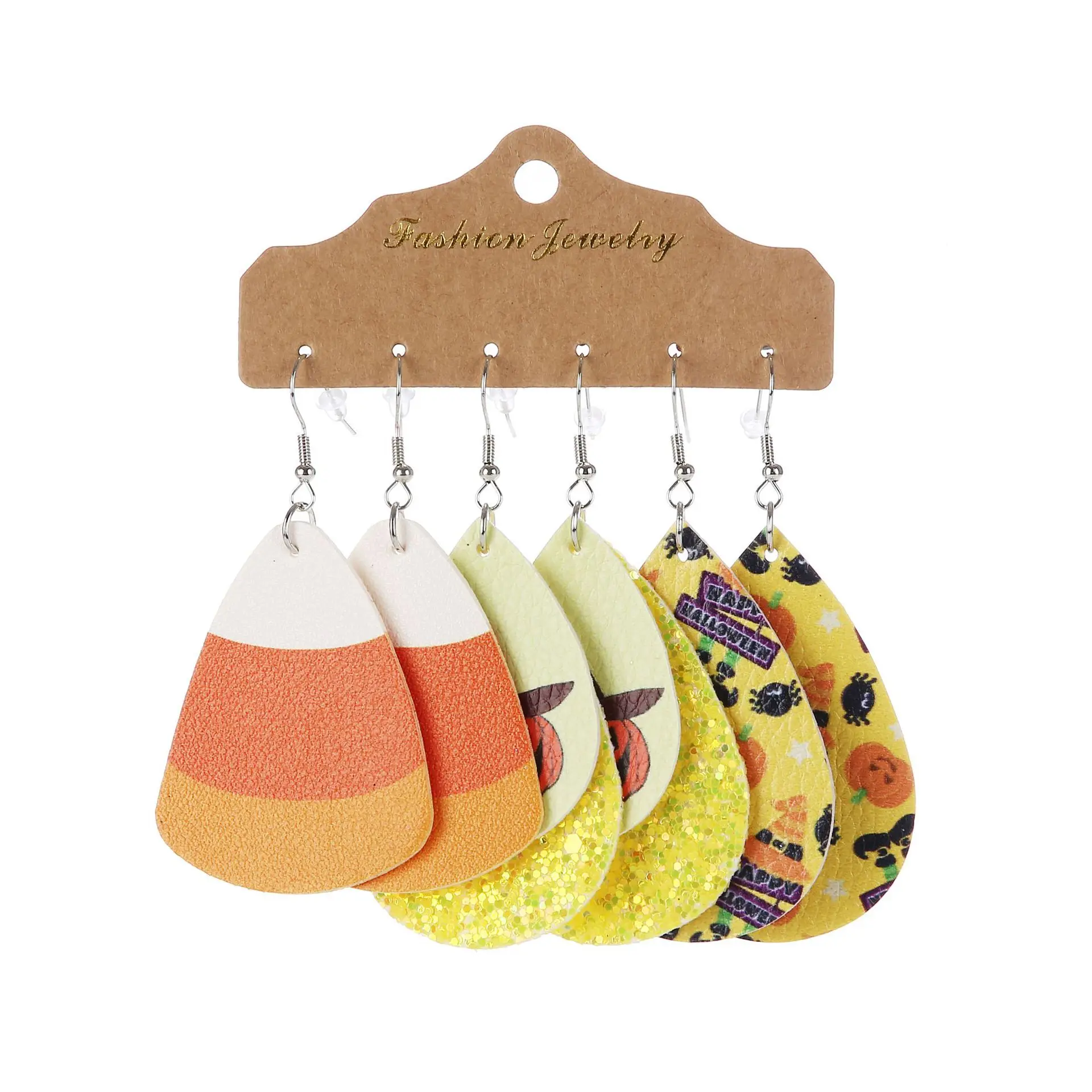 3 pair Halloween Earrings Halloween Jewelry Horror Thriller Clown Bloodstain Charm set