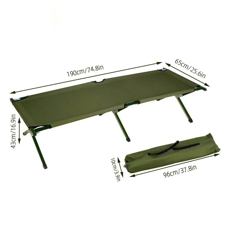 Folding Bed Outdoor Sleeping Rest Marching Handheld Portable Hospital Accompany Bed Emergency Disaster Relief Camping Cot Bed