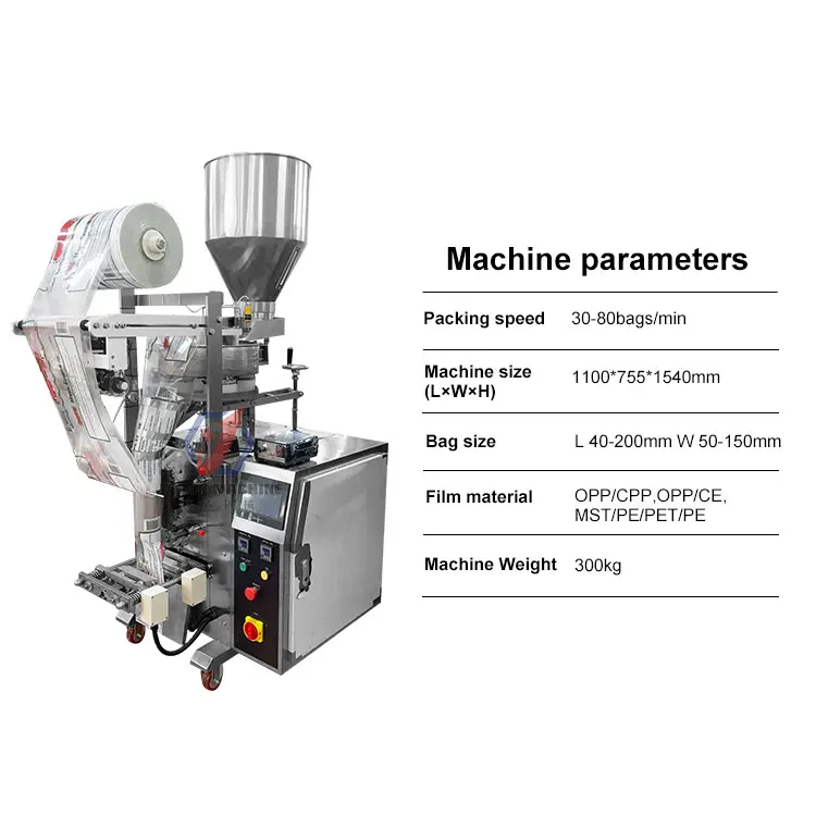 Automatic snack popcorn cashew nuts seeds beans peanut small grain packing machine