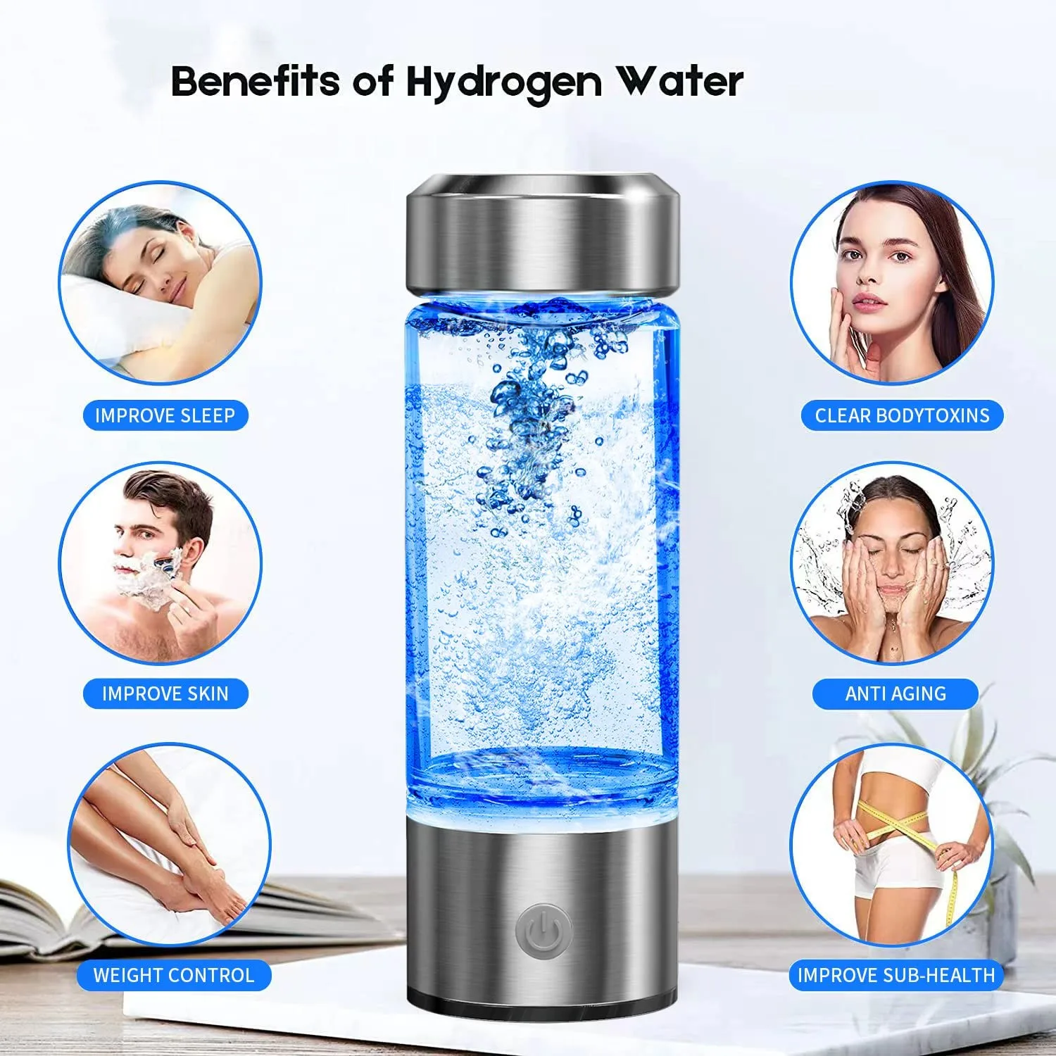 Yongli Hwb008 Kitchen Tools Hydrogen Water Bottle, Portable Hydrogen Water Ionizer Machine, Hydrogen Water Generator