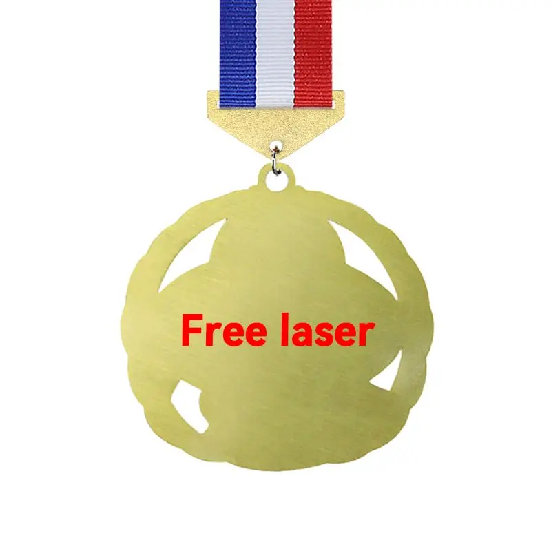 Custom Sadi Sports New York Marathon Medals Technology With Ribbon Player Of The Match Football Gold Swimming Medal