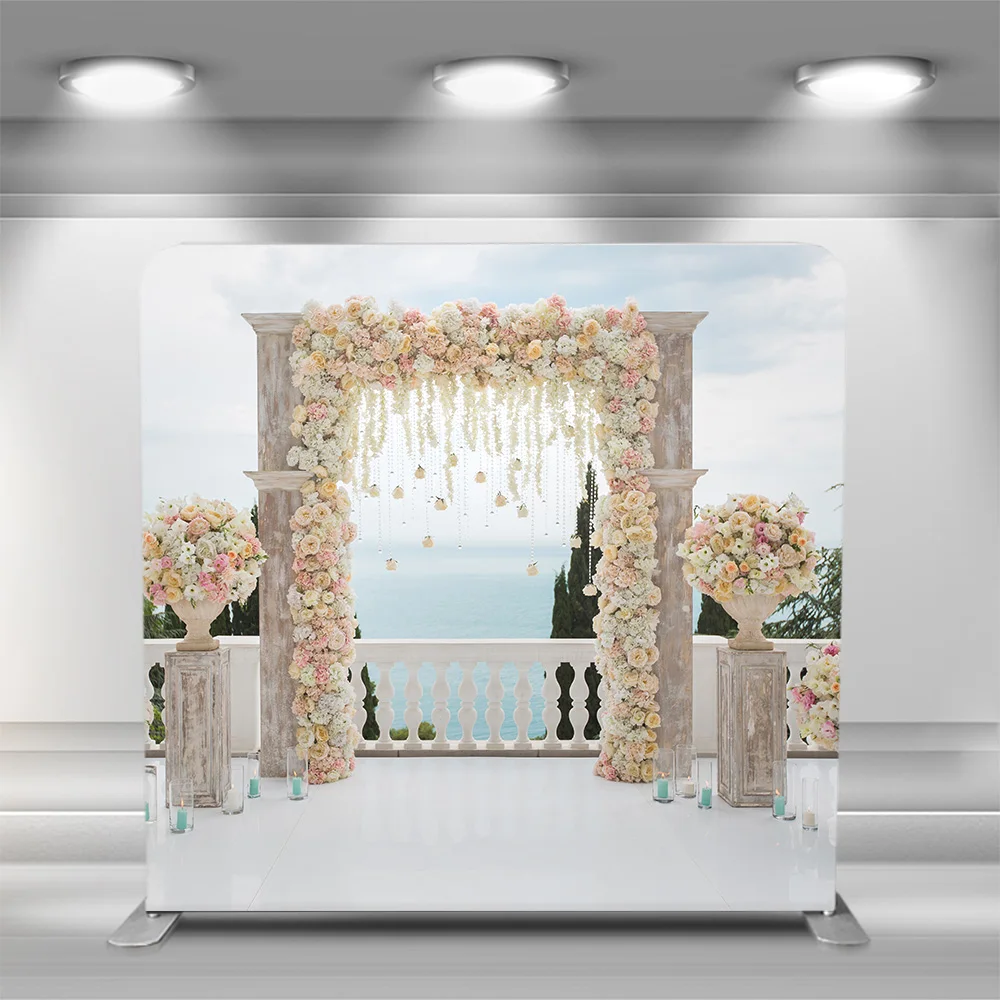 8ft Collapsible photo booth stand sparkle stars Christmas holiday backdrop kids birthday background