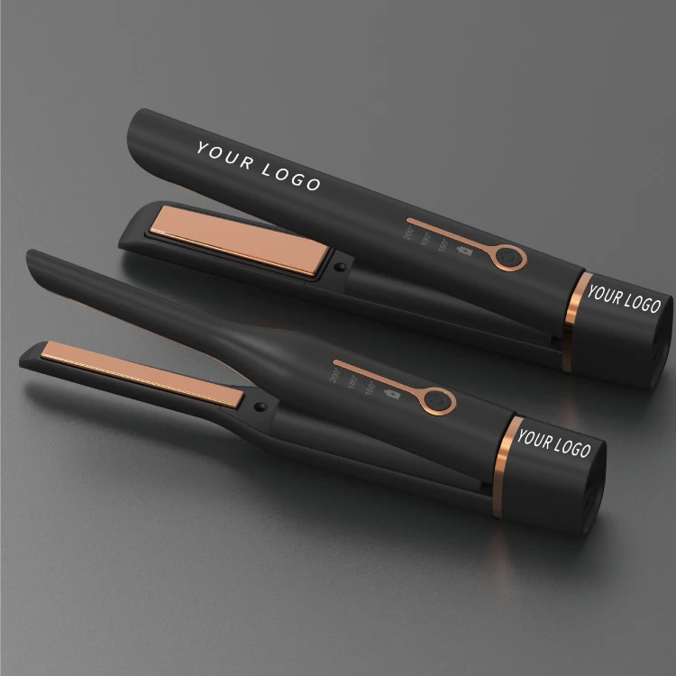 Rechargeable USB Small Ceramic 5000mA Battery 40 Minutes Portable Flat Iron Cordless Wireless MINI  Hair Straightener