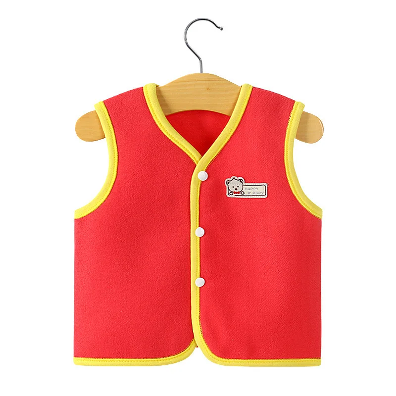 
Factory Made Spring Autumn Downy Vest Male and Female Baby Buckle Vest Inexpensive 