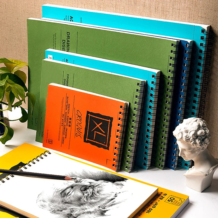 Cheapest Custom Printed Art Drawing Sketch Book Hardcover High Quality A5 Watercolor Drawing Book Sketchbook For Student