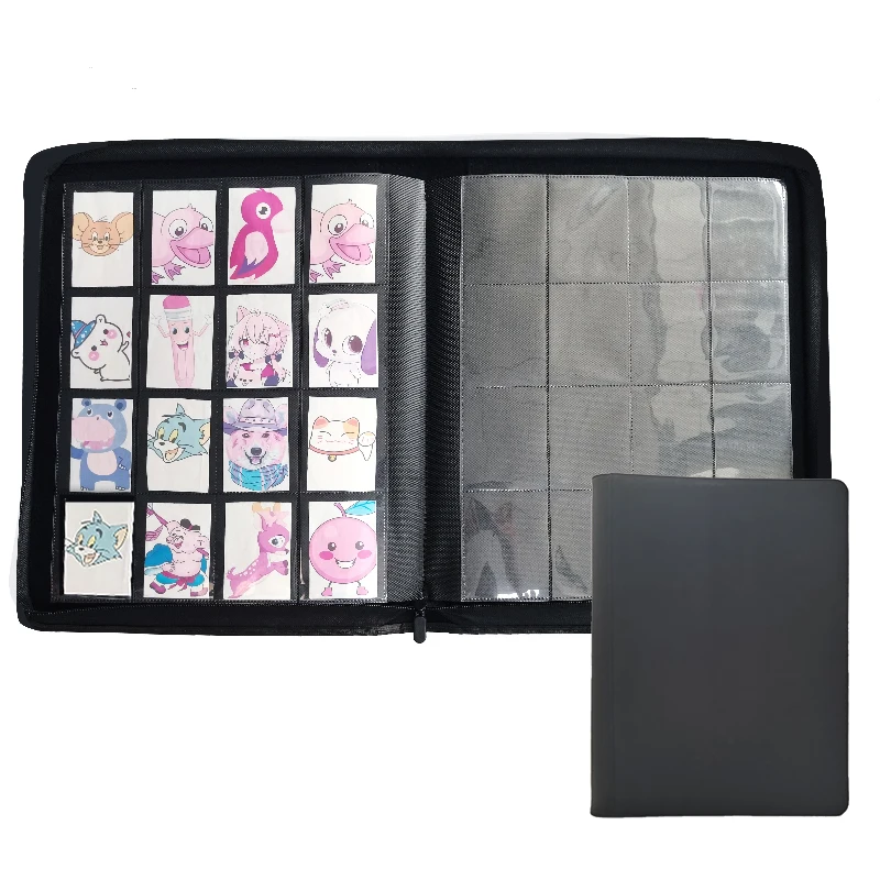 ModernQiu торговля на заказ, 16 карманных карт, переплет, 512 карманы, коллектор карт, держатель альбома с 16 карманами, Обложка из полиуретана