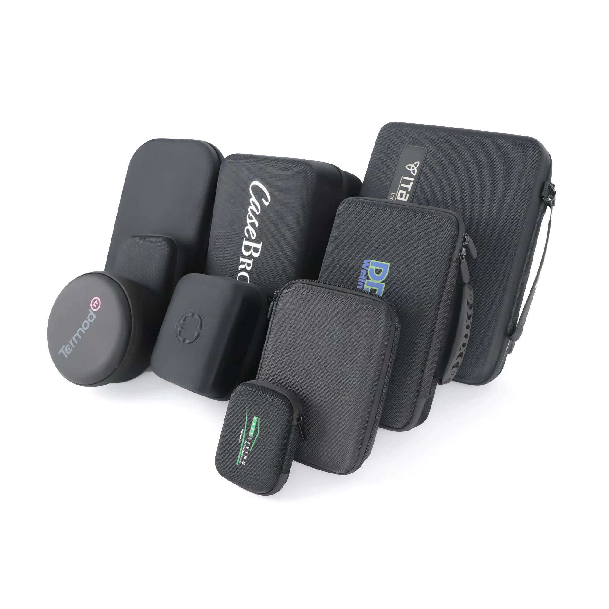 2024 Manufacturer Custom big factory eva embossed hardshell carrying moulded zipper case super large carry foam bag