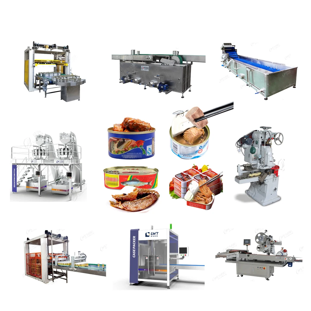 Canned Tuna Sardine Fish Production Line Food Canning Machine