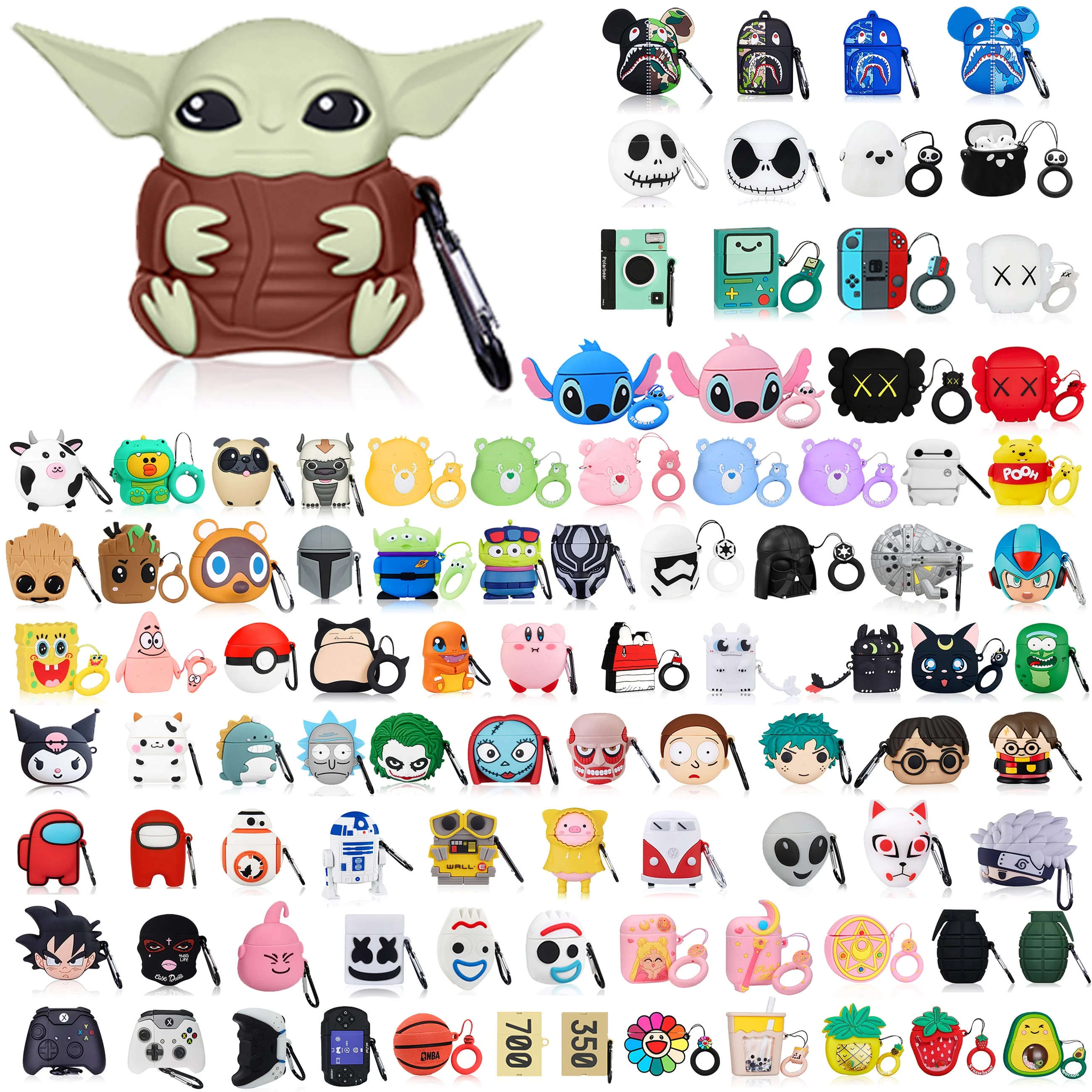 Gemfits Anime Girls Women for Airpods Case Silicone, Funny Animal Designs for Airpod Case 1/2,3D for Airpod Case