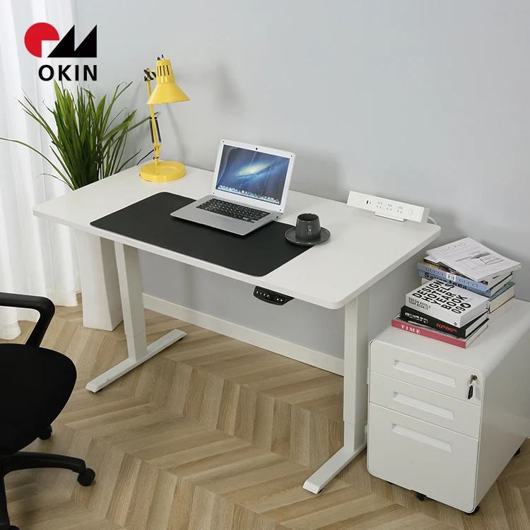 Высококачественный регулируемый по высоте компьютерный подъемный стол OKIN с двойным мотором, двухступенчатая электрическая настольная рама