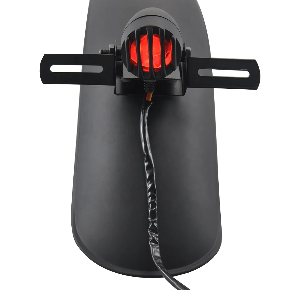 Мотоциклетный комбинированный задний фонарь на гриль и держатель номерного знака + задний брызговик в стиле ретро для Harley Bobbers Chopper Cafe Racer