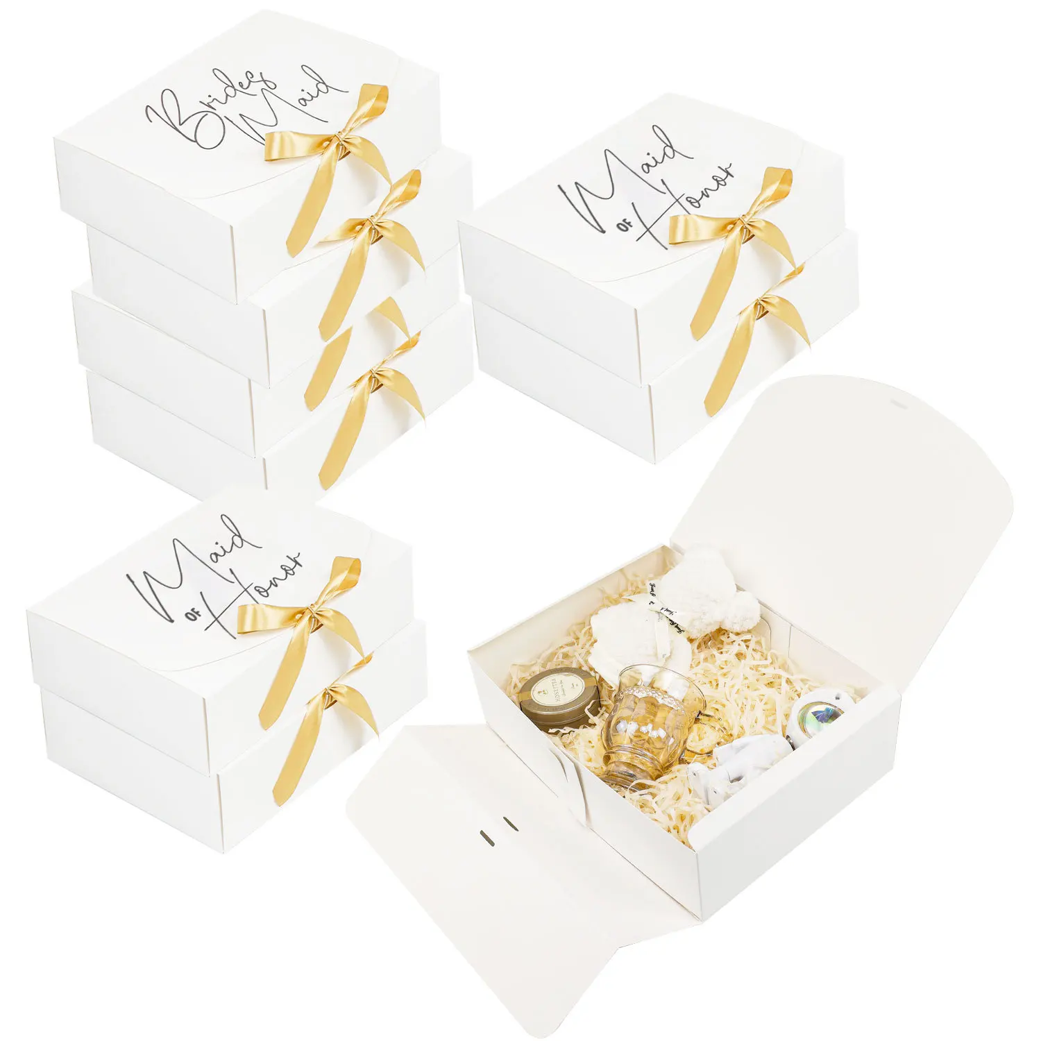 Ribbon jewelry box bow baking cardboard box foldable packaging flip gift box logo customization